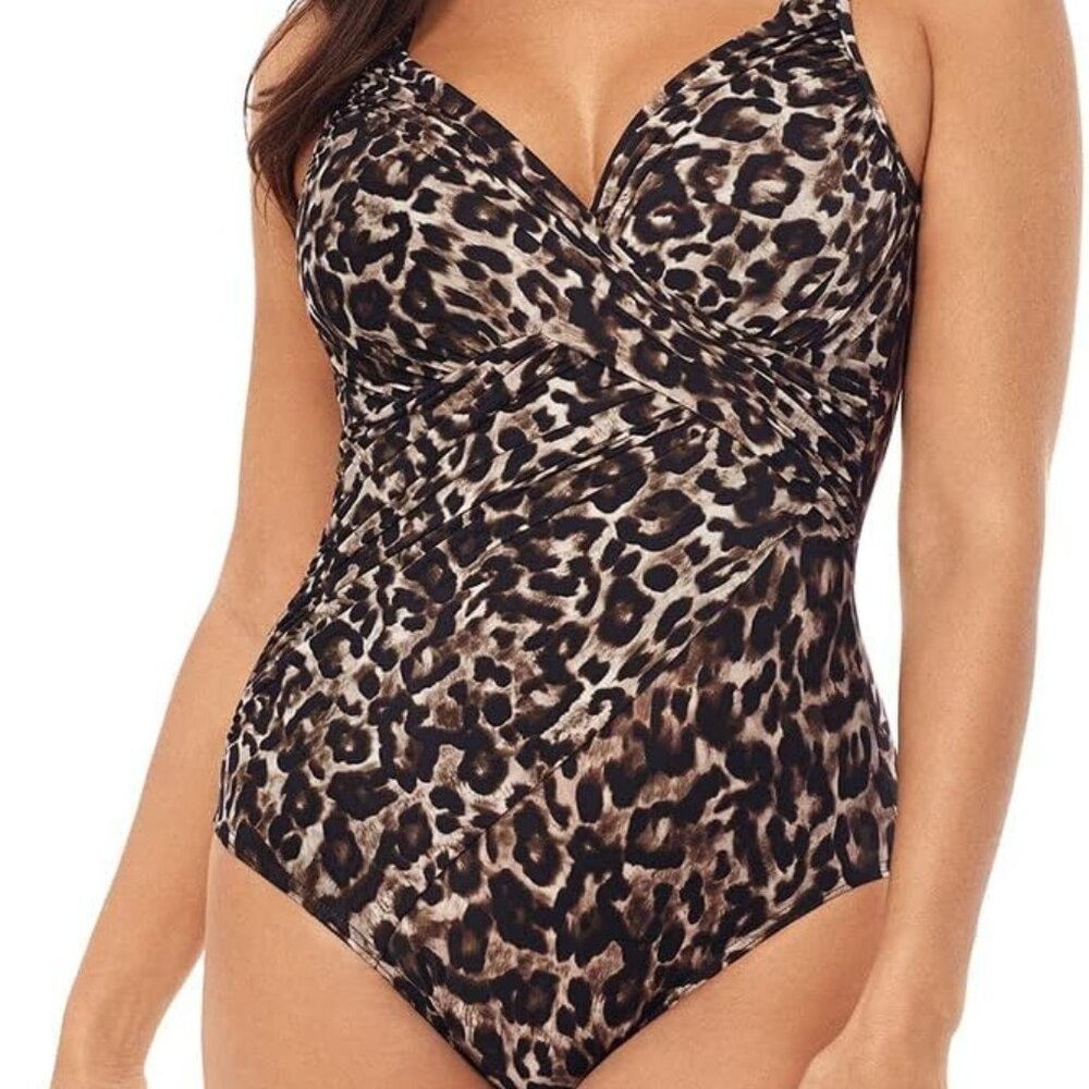 🆕 Miraclesuit Leopard Print One Piece - NWT